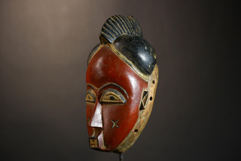 African Handmade Guro Protector Mask Antique Folk Art Wall Hanging Decor Piece | Unique Tribal Decor | Collectible Art-8495