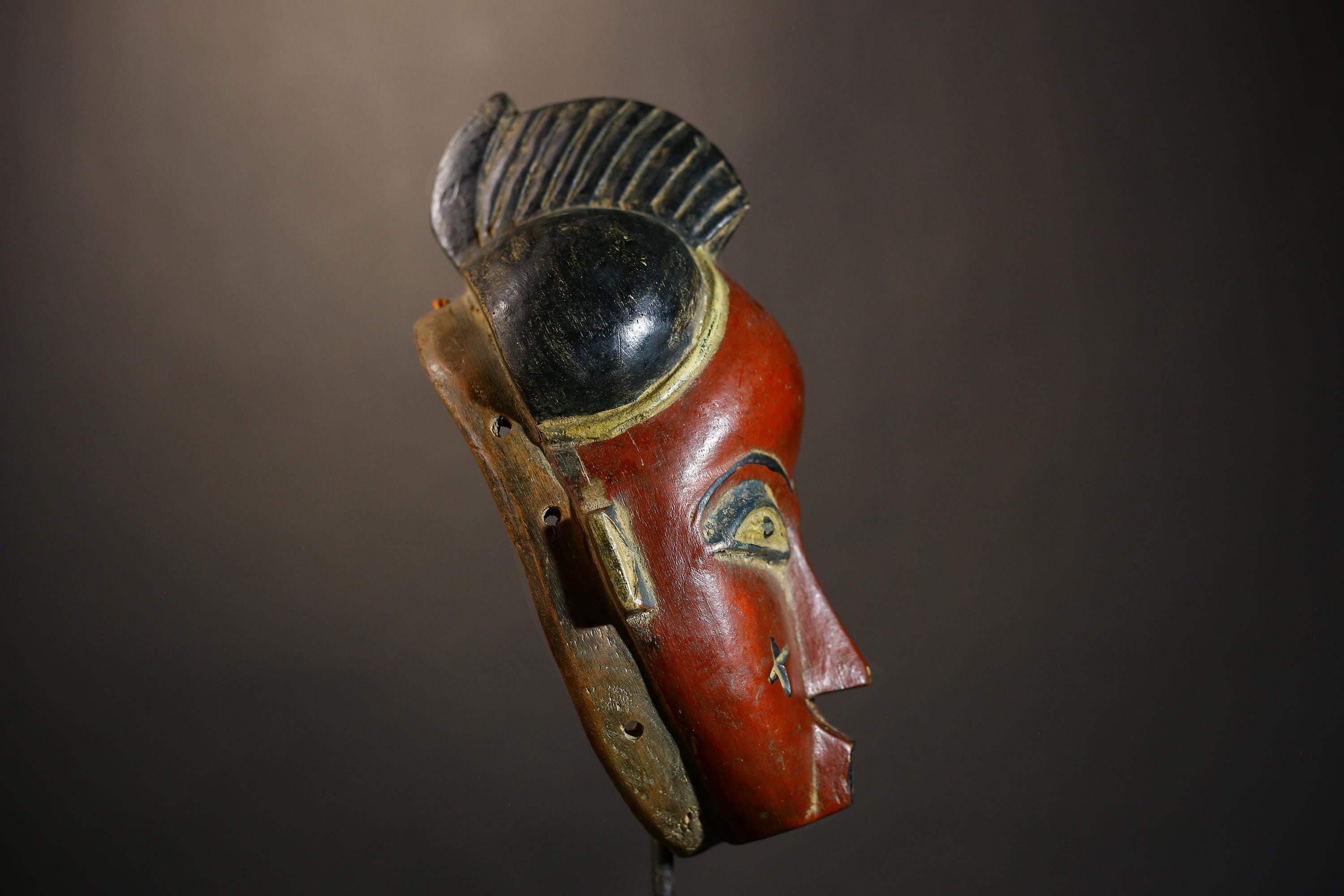 African Handmade Guro Protector Mask Antique Folk Art Wall Hanging Decor Piece | Unique Tribal Decor | Collectible Art-8495