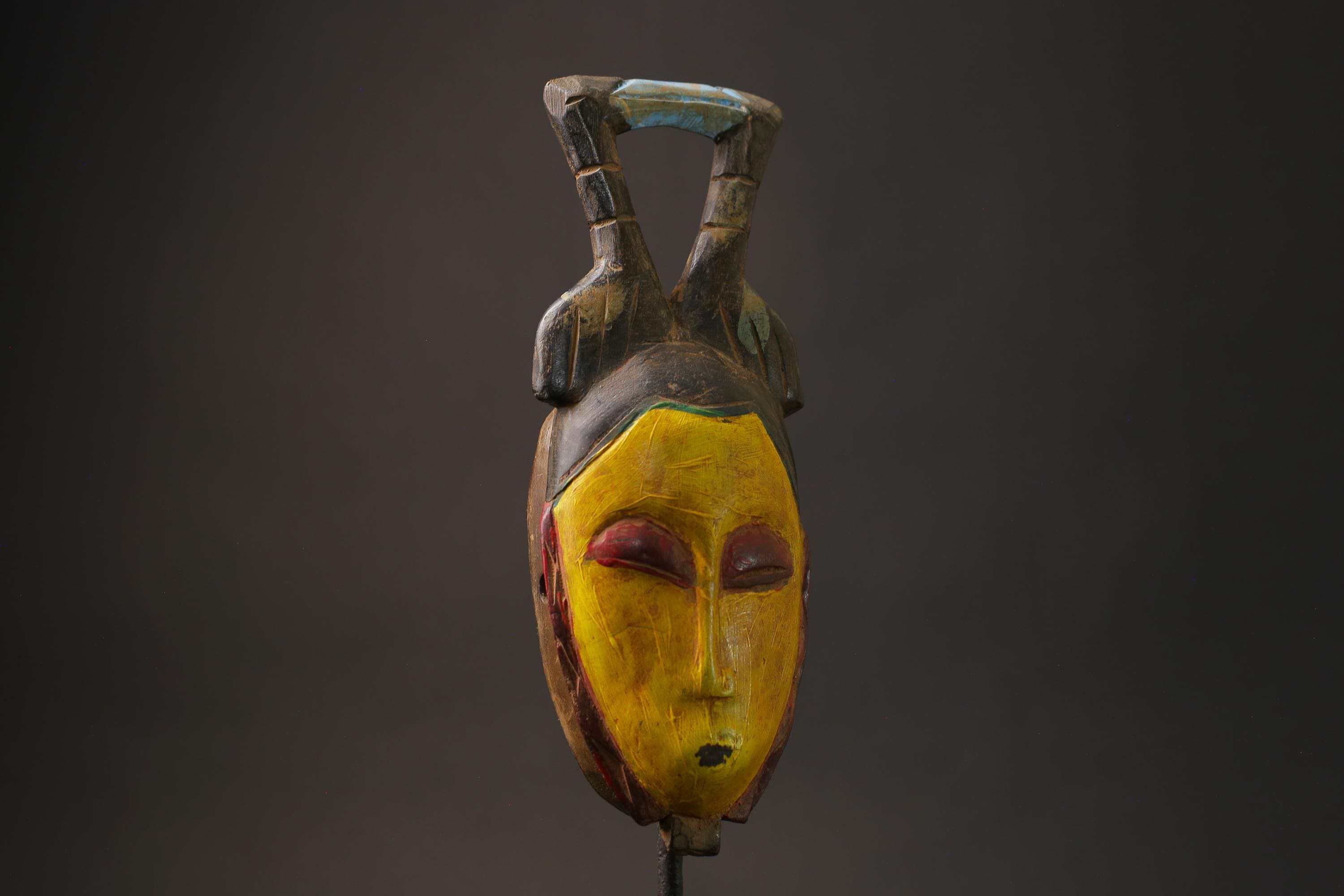 African Artistry Masks | Handcrafted Yaure Guro Masks | Wall Decor | Unique Cultural Art | Artisan Wooden Masks | Stunning  Home Decor-8650
