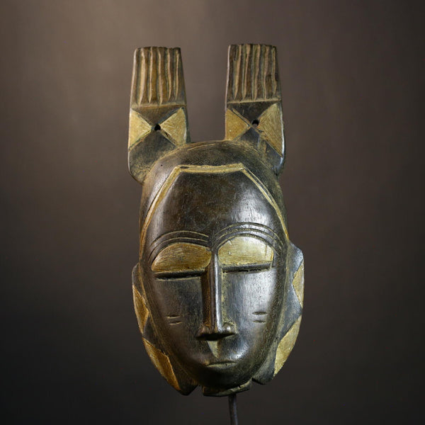 African Guro Mask Vintage | Handcrafted Tribal Art | Authentic Wall Decor | Unique Home Accent | Ethnic Wood Carving | Cultural Artifac-6362