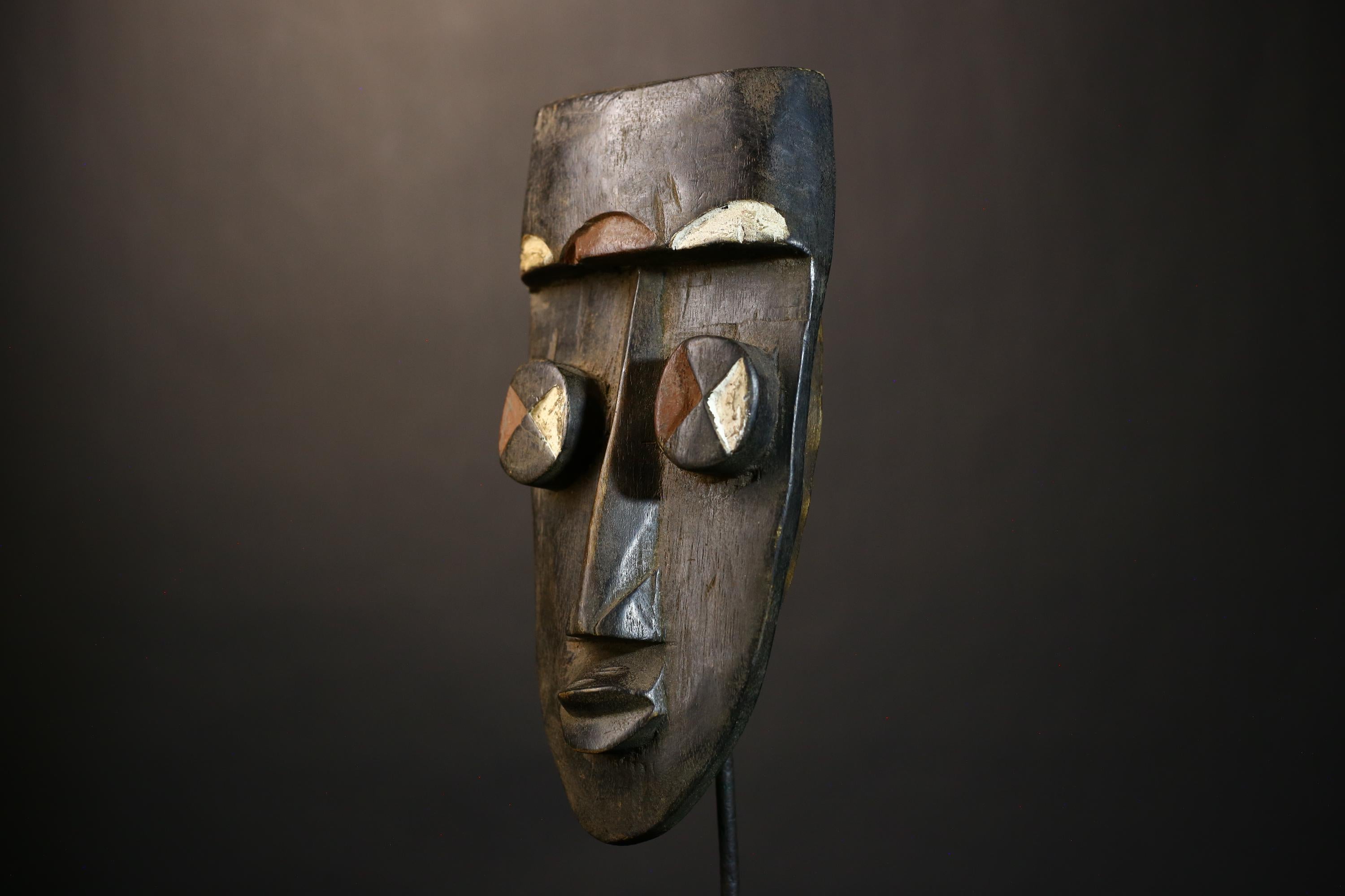 African Tribal Grebo Mask | Hand Carved Wall Art | Vintage African Face Sculpture | African Art Decor | Authentic African Mask | Art -4587
