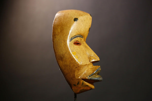 African Tribal Dan Mask | Vintage Hand Carved Wooden Wall Art | Unique Home Decor | Collectible Ethnic Art Piece for Display-G4566