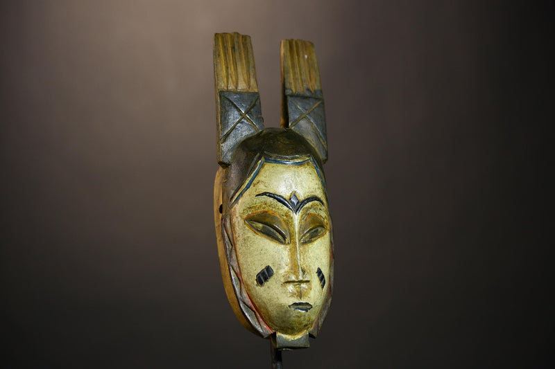 African Tribal Face Mask | Handmade Guro Art | Wood Collectible Piece | Unique Home Decor | Ethnic Wall Accent | Decorative Mask Art-9220