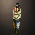 African Wooden Mask | Unique Wall Decor | Tribal Face Art | Handmade Wall Hanging | Ethnic Home Accent | Cultural Art Piece-7938