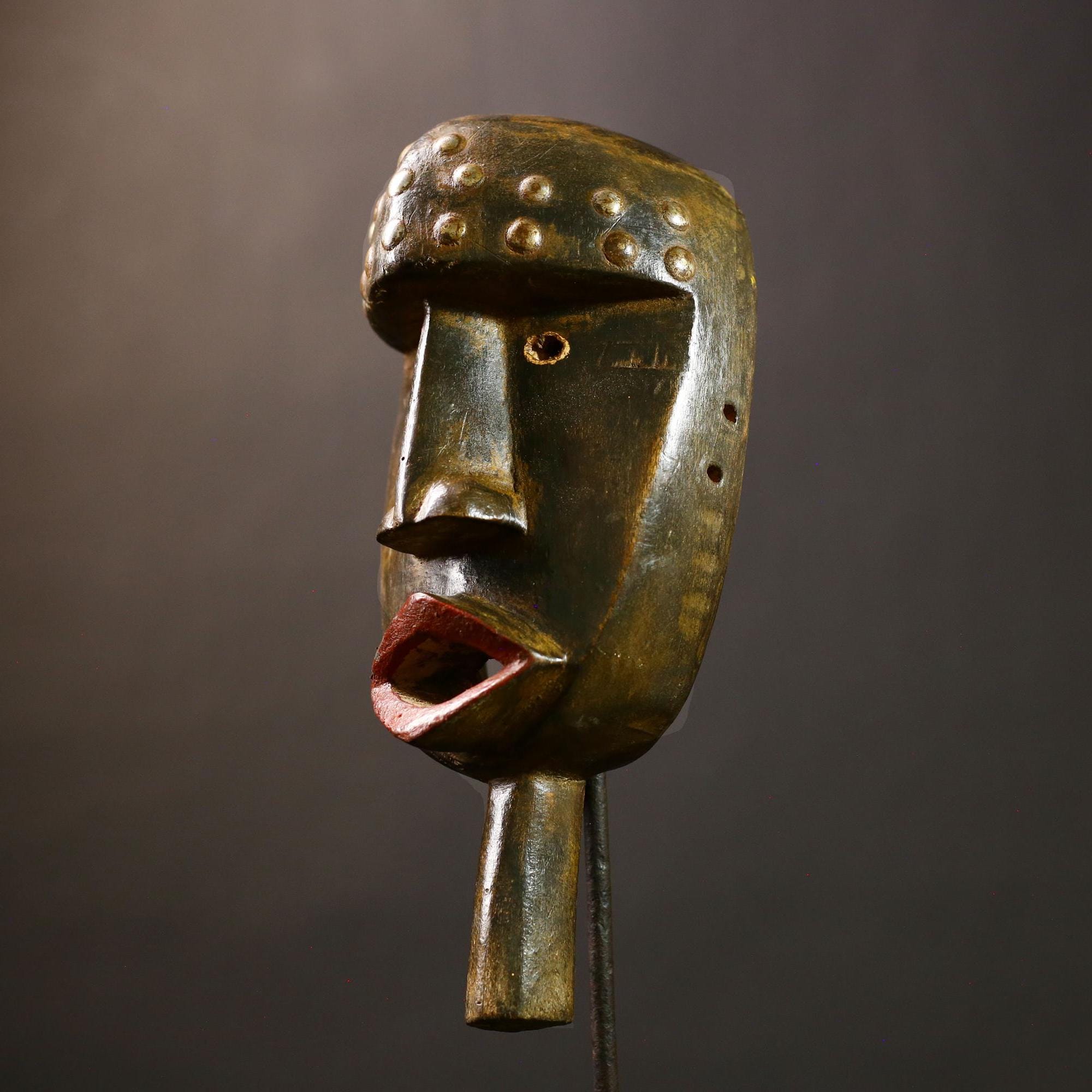 African Vintage Mask | Fang Tribe | Gabon Traditional Style | Wooden Wall Decor | Ethnic African Mask | Authentic Cultural Hanging-G4572