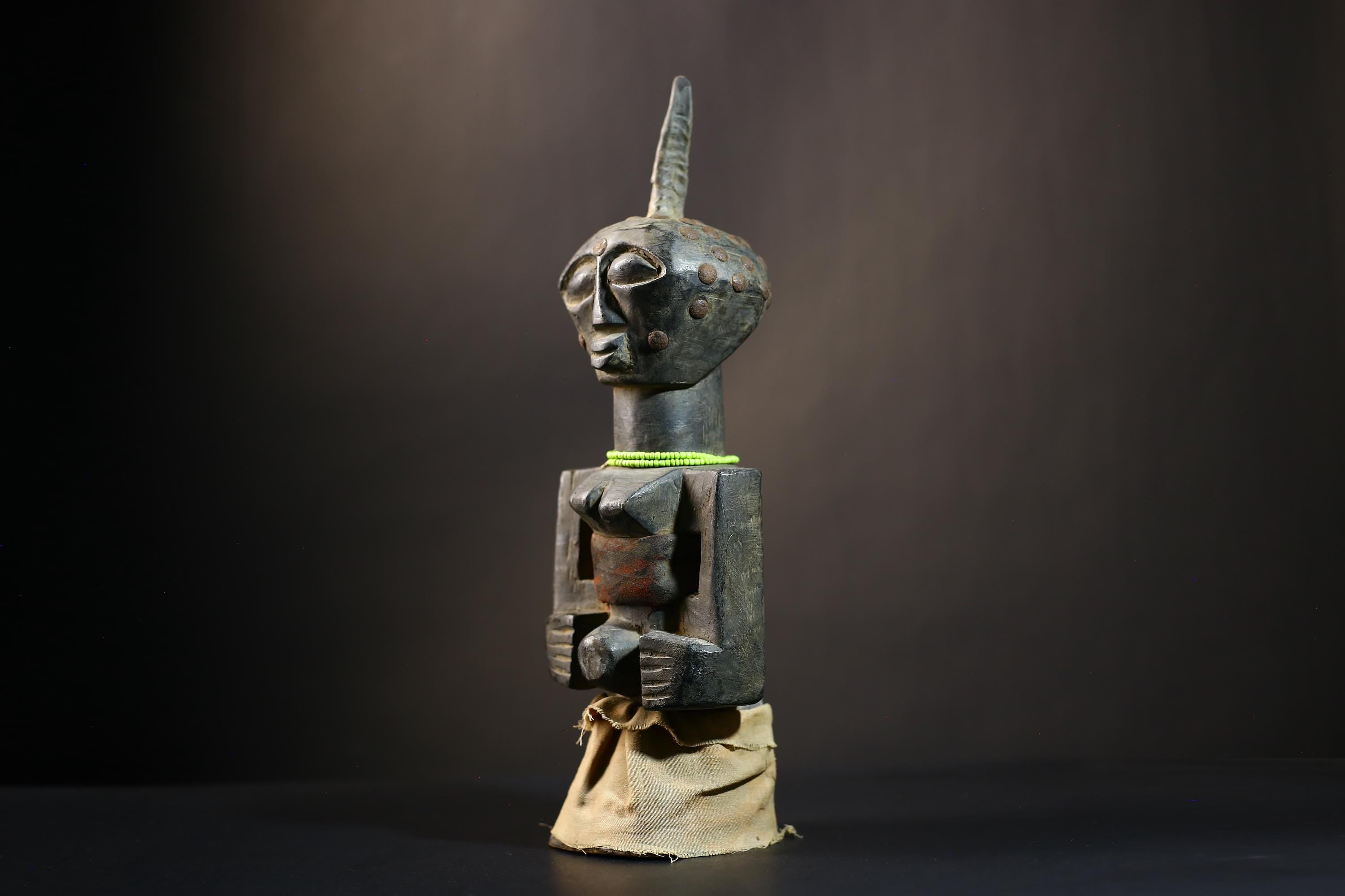 Africa Songye Figure | Kifwebe Tribal Art | Handcrafted Fetish Sculpture | Central Congo | Cultural Heritage Piece | Unique Home Decor-G4739
