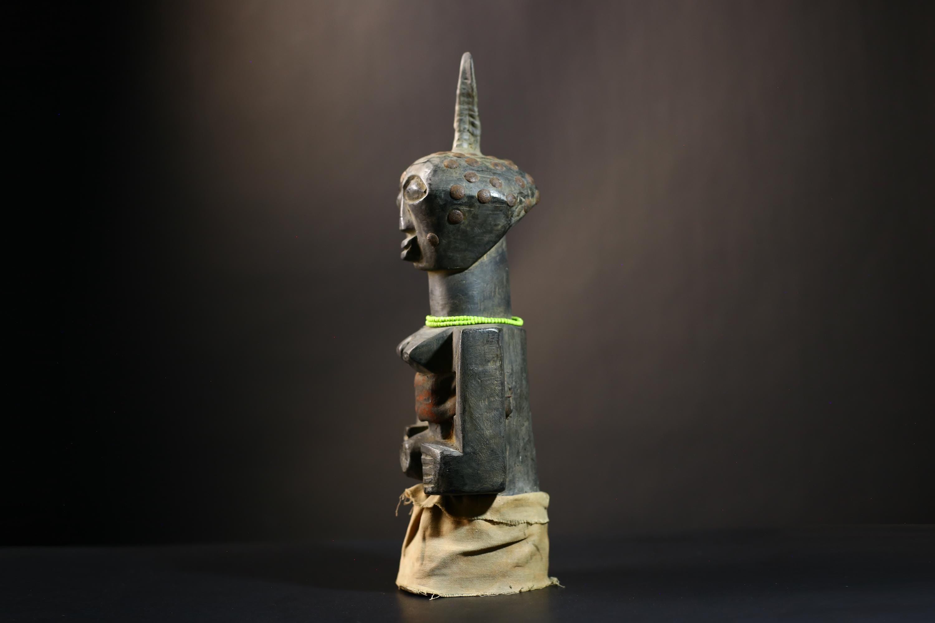 Africa Songye Figure | Kifwebe Tribal Art | Handcrafted Fetish Sculpture | Central Congo | Cultural Heritage Piece | Unique Home Decor-G4739