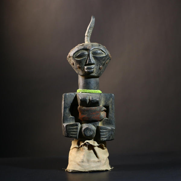 Africa Songye Figure | Kifwebe Tribal Art | Handcrafted Fetish Sculpture | Central Congo | Cultural Heritage Piece | Unique Home Decor-G4739