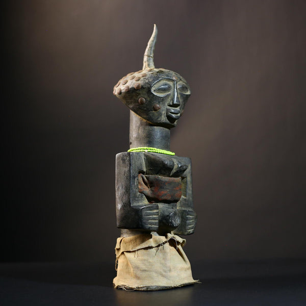 Africa Songye Figure | Kifwebe Tribal Art | Handcrafted Fetish Sculpture | Central Congo | Cultural Heritage Piece | Unique Home Decor-G4739