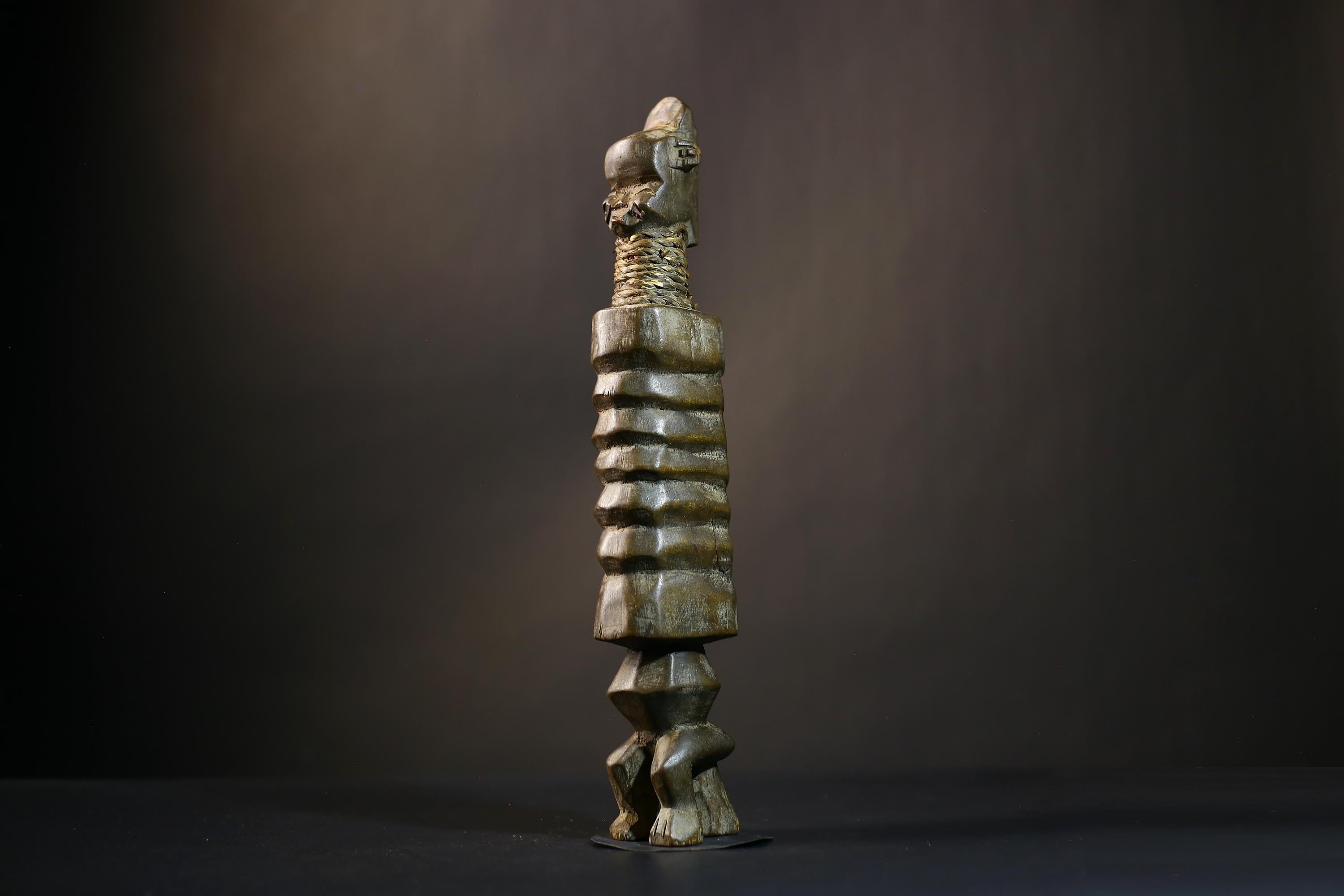 African Dege Gobo Figure | Wood Carved Sculpture | Vintage Tribal Art | 19th Century | Cultural Heritage Collectible | Unique Decor-G4737