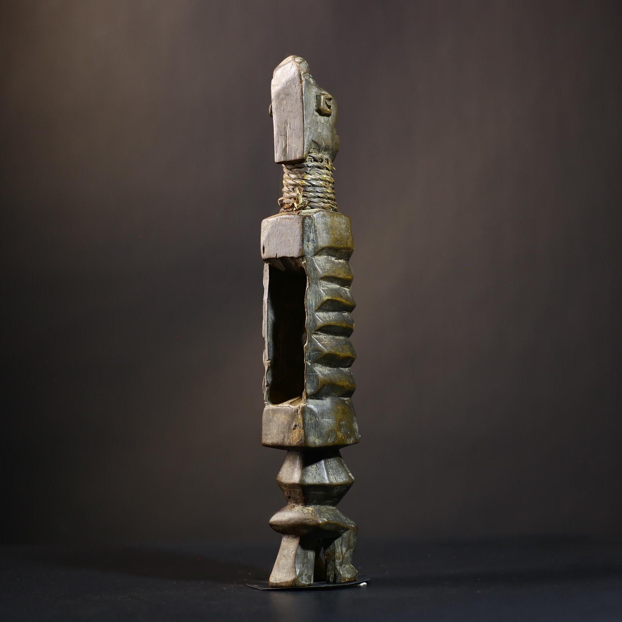 African Dege Gobo Figure | Wood Carved Sculpture | Vintage Tribal Art | 19th Century | Cultural Heritage Collectible | Unique Decor-G4737