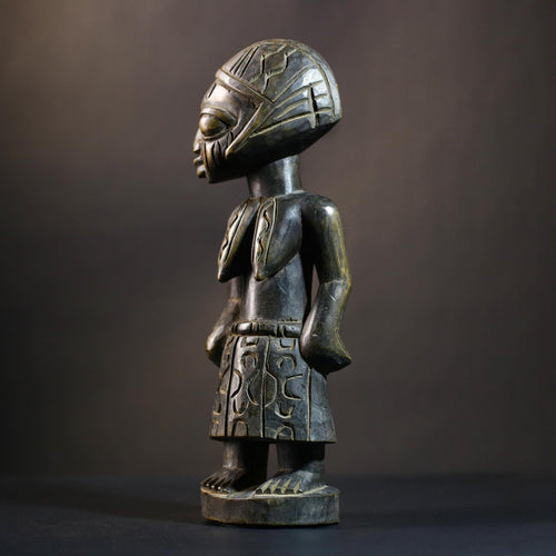 African Bamana Figure | Vintage Mali Art | Hand-Carved Wood Sculpture | Unique Tribal Decor | Ethnic Home Accent-G4732