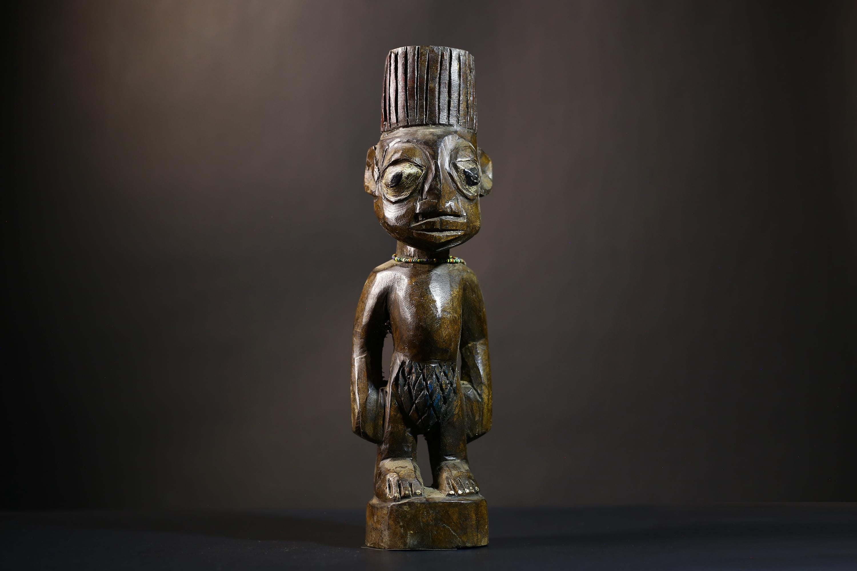 African Yoruba Figure | Authentic Art from Nigeria | Abeokuta Region Craft | Unique Tribal Home Decor | Handcrafted Sculpture-G4728