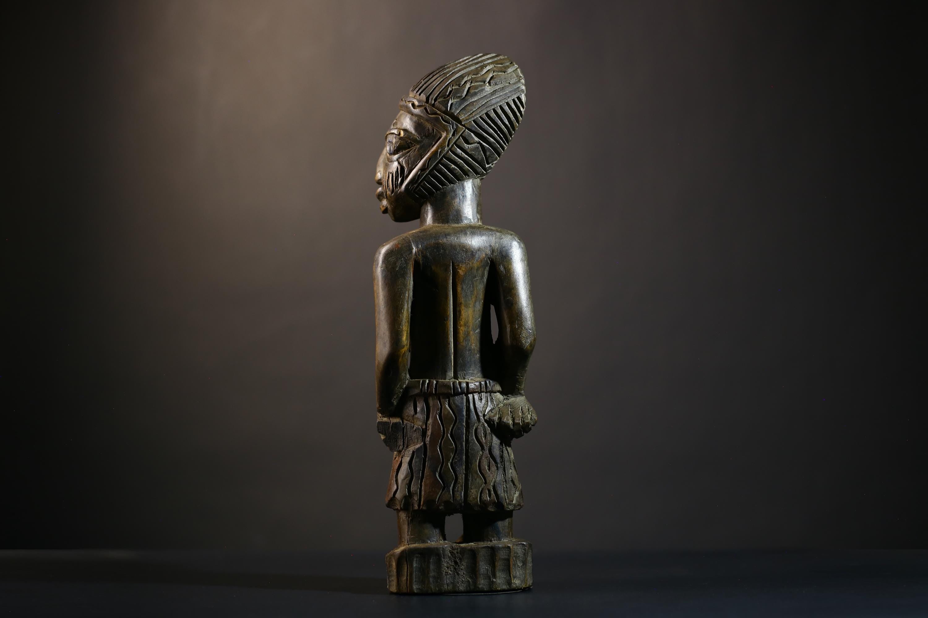 African Luba Female Figure | Congolese Art Sculpture | Ethnographic Decoration | Unique Handcrafted Collectible | Home Accent-G4751