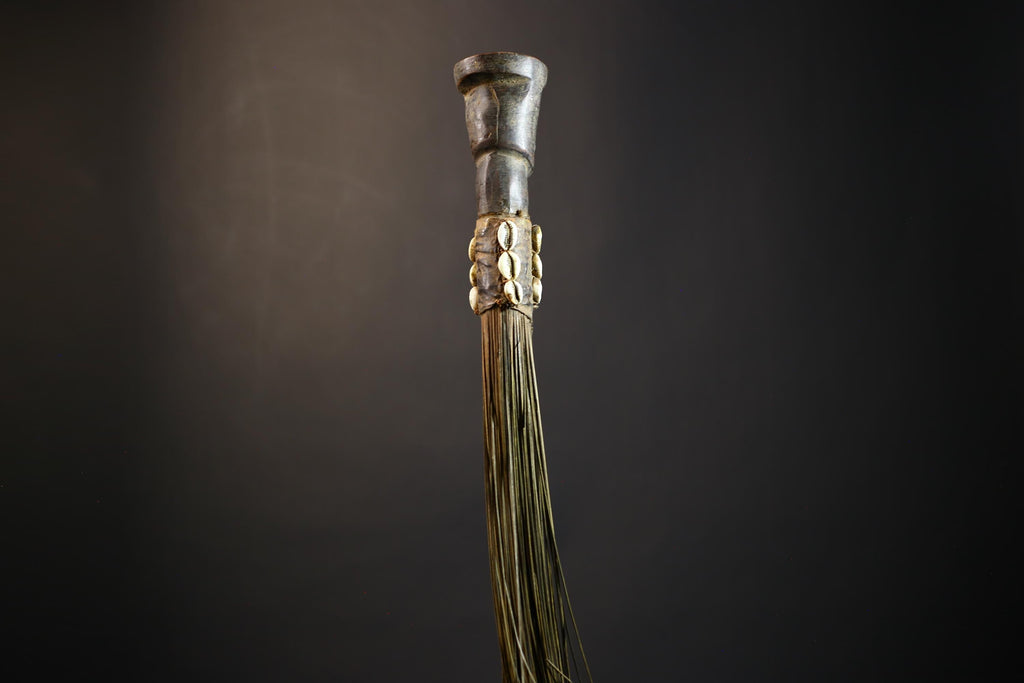 African Yoruba Figure | Flywhisk Artifact | Unique Nigerian Art | Ethnographic Home Decor | Traditional Cultural Accent-G4750
