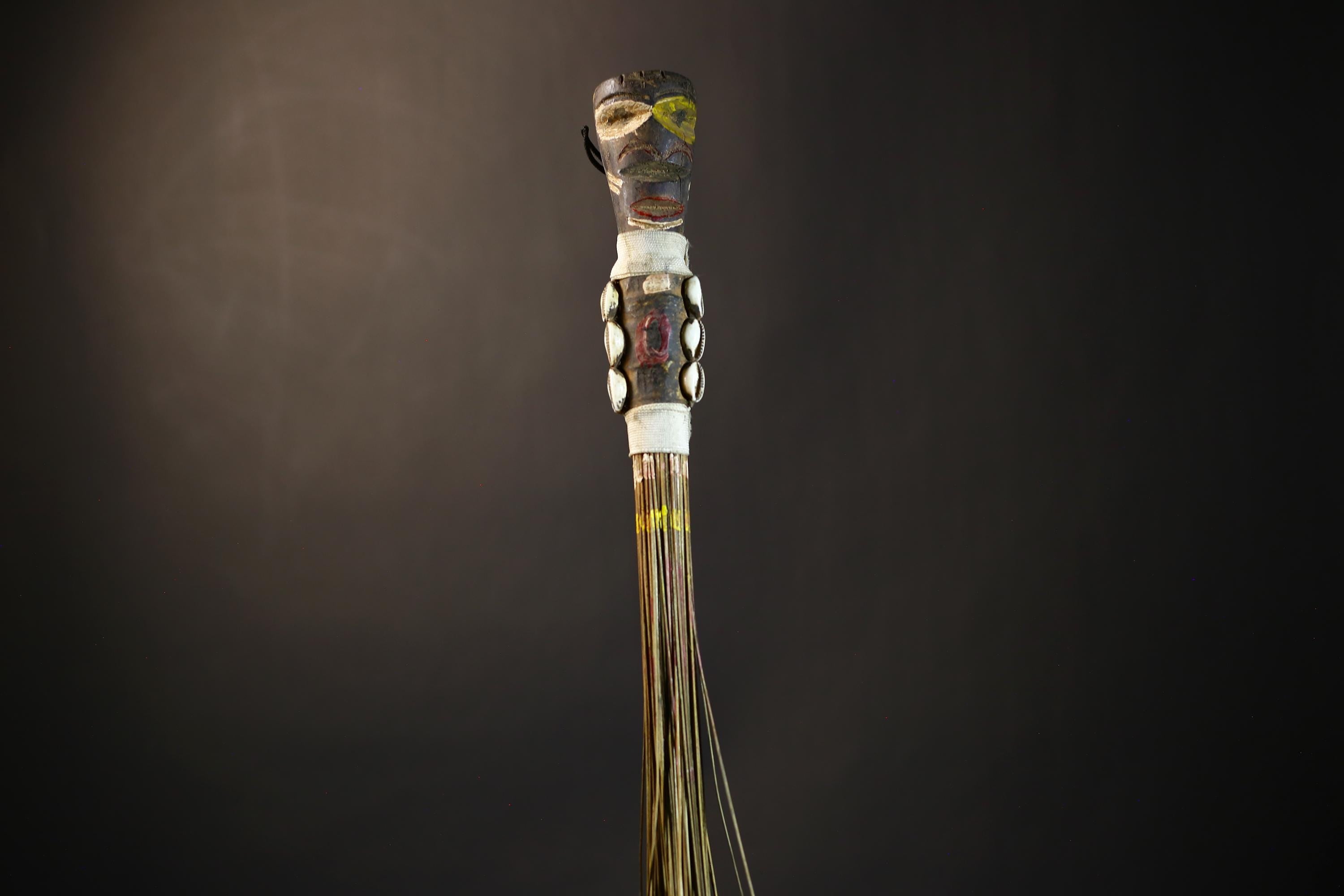 African Yoruba Flywhisk | Handmade Nigerian Tribal Art | Unique Ceremonial Ritual Item | Authentic Artisan Craft-G4747