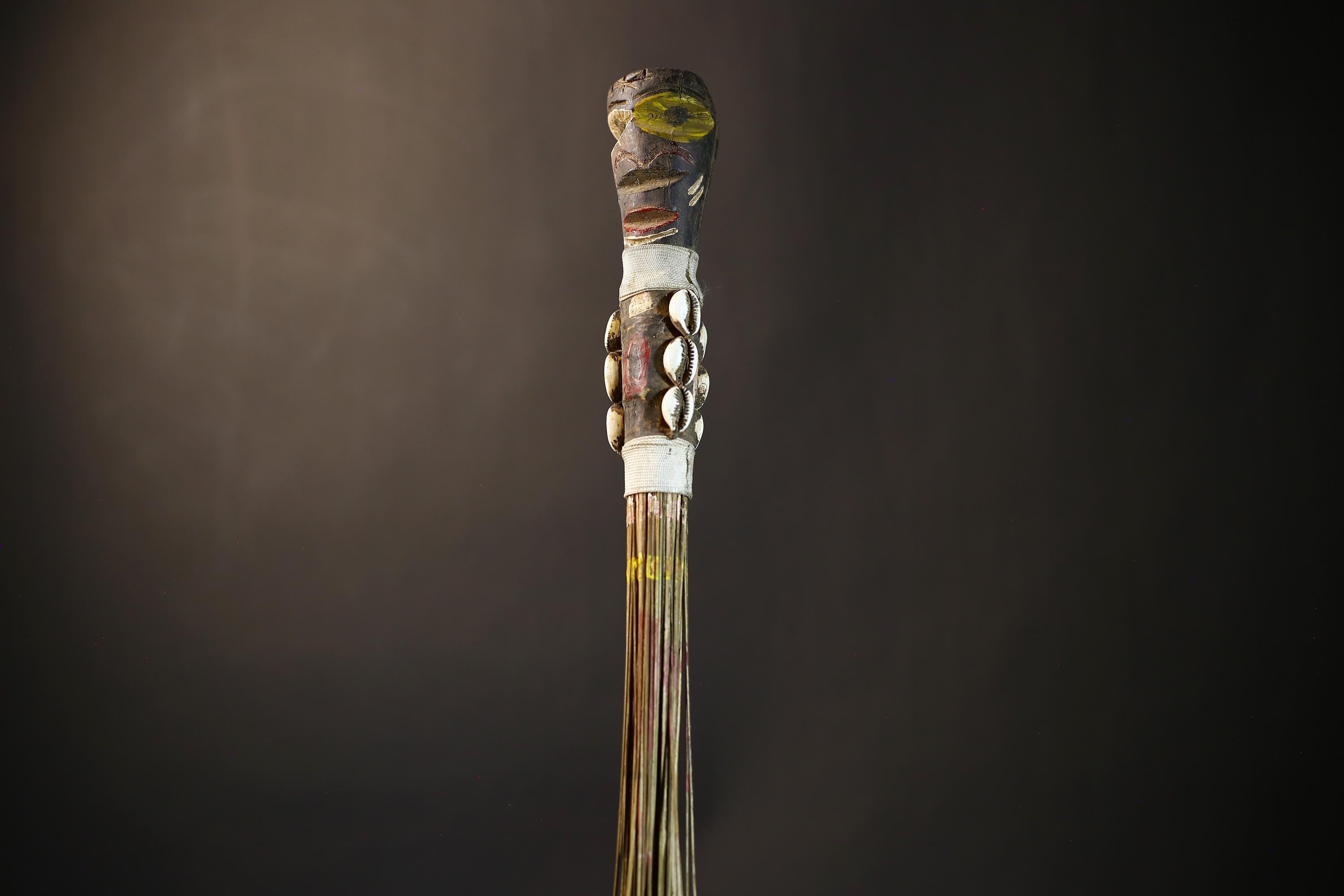 African Yoruba Flywhisk | Handmade Nigerian Tribal Art | Unique Ceremonial Ritual Item | Authentic Artisan Craft-G4747