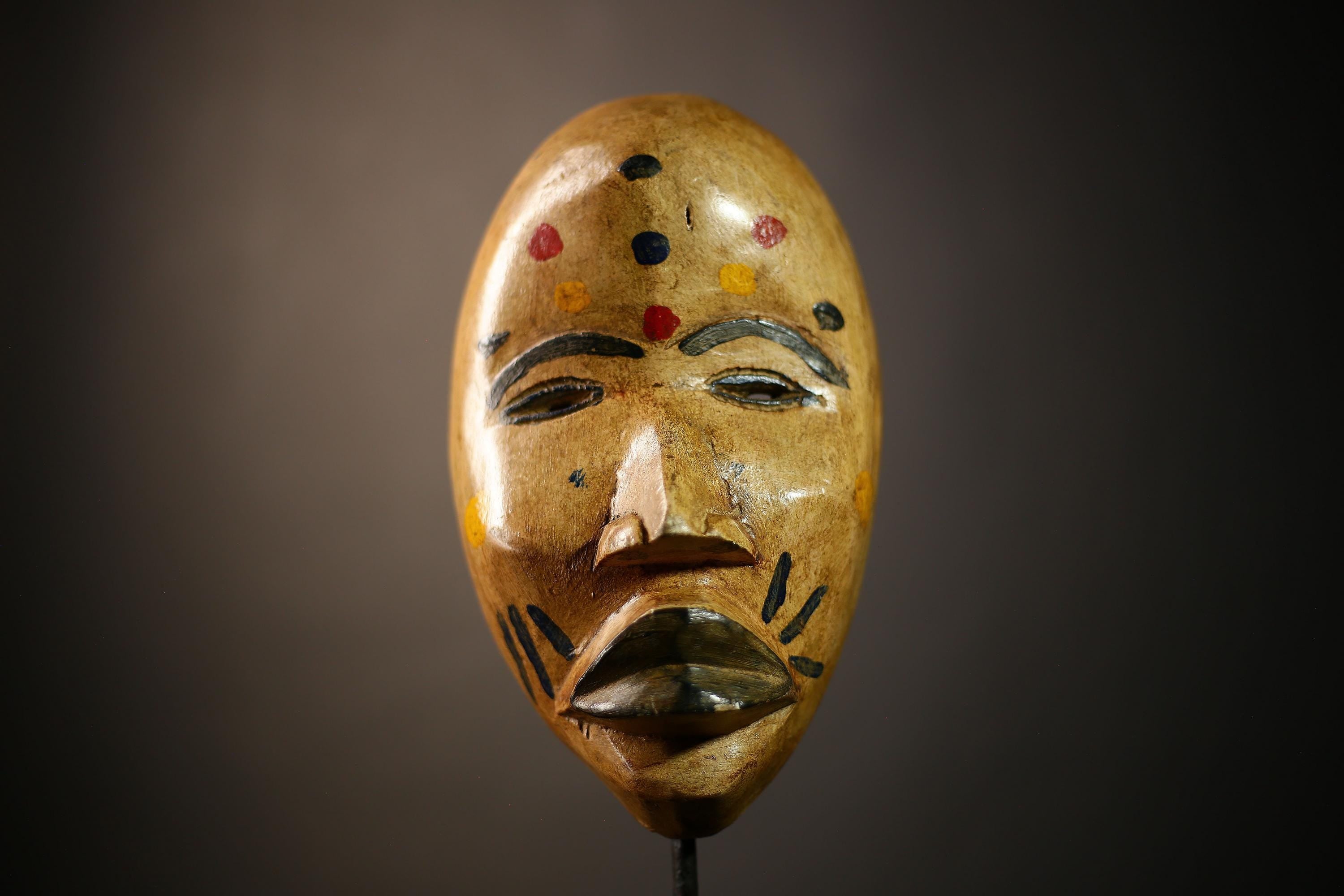 African Antique Dan Mask | Handcrafted Wall Hanging | Ethnic Home Decor | Unique Art Collectible | Cultural Gift Idea for Home-G4615