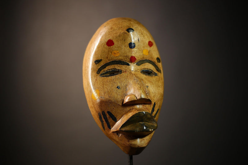 African Antique Dan Mask | Handcrafted Wall Hanging | Ethnic Home Decor | Unique Art Collectible | Cultural Gift Idea for Home-G4615