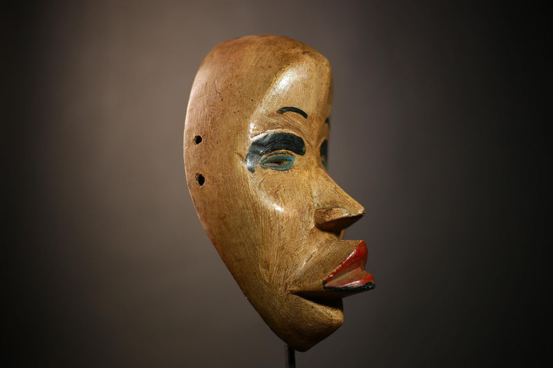 African Antique Dan Mask | Handcrafted Wall Hanging | Ethnic Home Decor | Unique Art Collectible | Cultural Gift Idea for Home-G4614