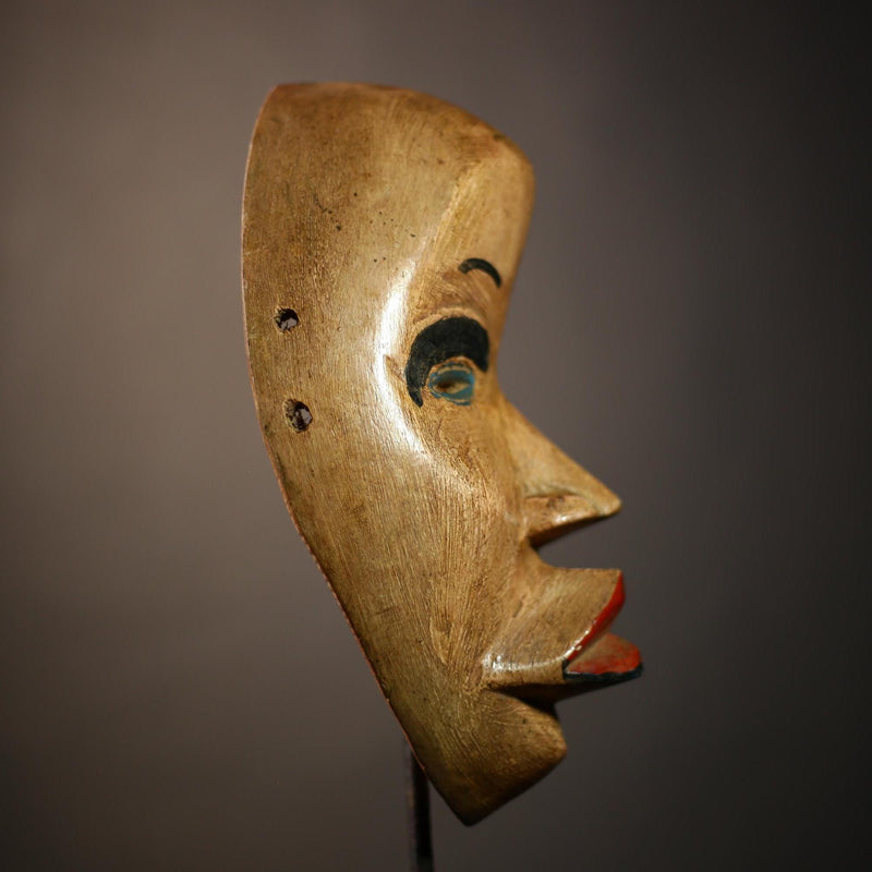 African Antique Dan Mask | Handcrafted Wall Hanging | Ethnic Home Decor | Unique Art Collectible | Cultural Gift Idea for Home-G4614