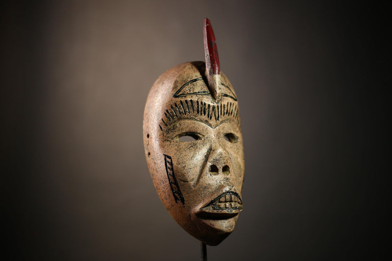 African Antique Mask | Handcrafted Wall Decor | Ethnic Home Art | Wooden Face Sculpture | Tribal African Face Mask | Boho Home Decor-G4613