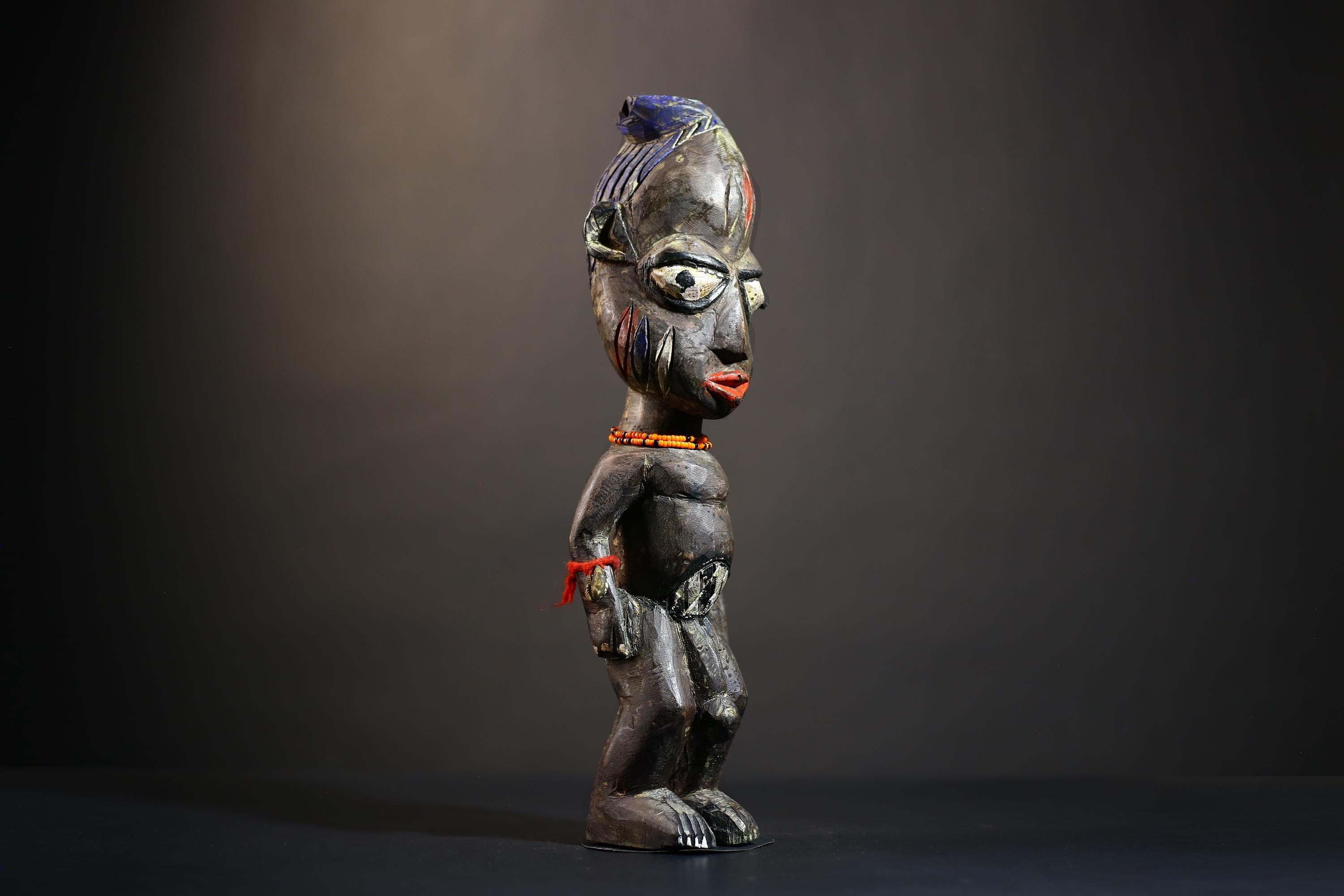 African Yoruba Ibeji Twin Figure | Saki Oyo Style Art | Unique Collectible Statue | Cultural Decor for Home or Gallery-G4770