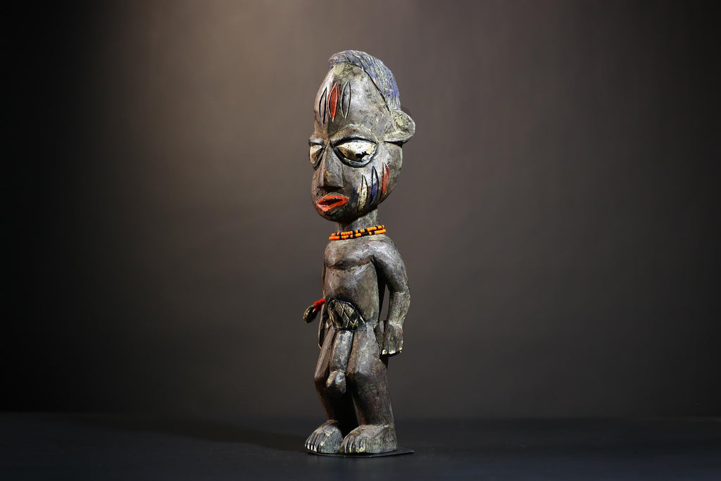 African Yoruba Ibeji Twin Figure | Saki Oyo Style Art | Unique Collectible Statue | Cultural Decor for Home or Gallery-G4770