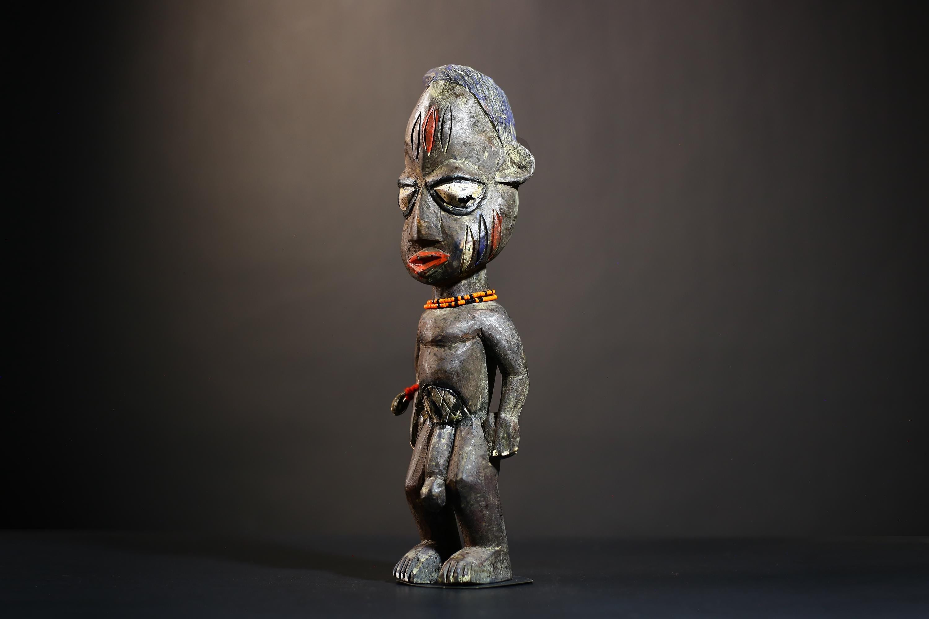 African Yoruba Ibeji Twin Figure | Saki Oyo Style Art | Unique Collectible Statue | Cultural Decor for Home or Gallery-G4770