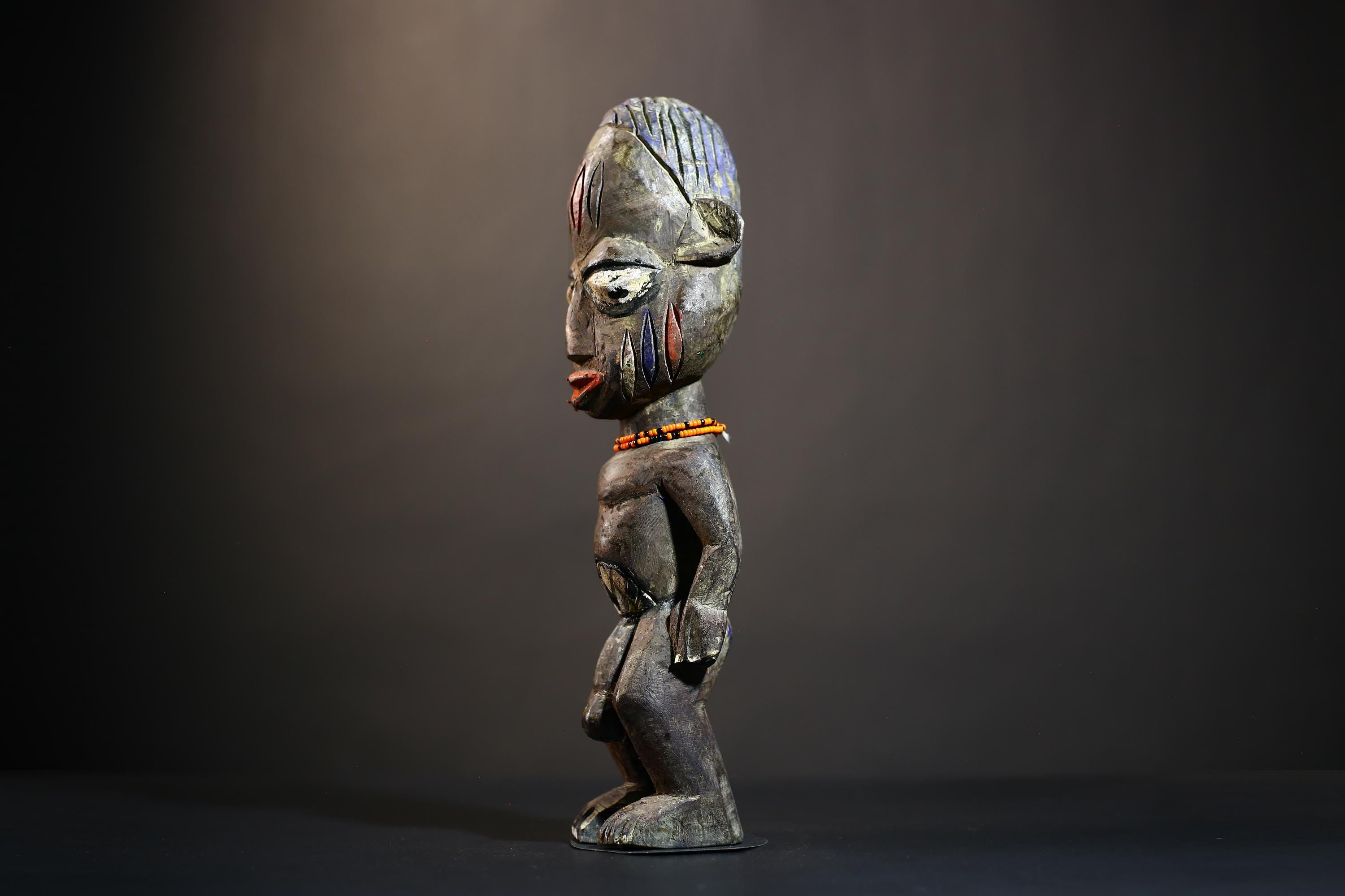 African Yoruba Ibeji Twin Figure | Saki Oyo Style Art | Unique Collectible Statue | Cultural Decor for Home or Gallery-G4770