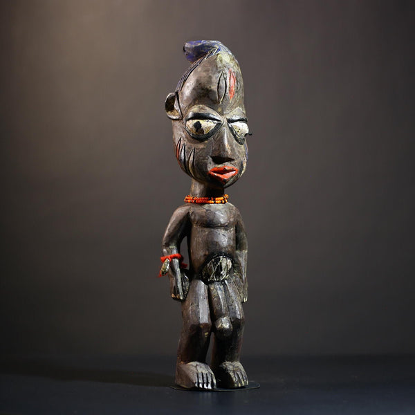 African Yoruba Ibeji Twin Figure | Saki Oyo Style Art | Unique Collectible Statue | Cultural Decor for Home or Gallery-G4770