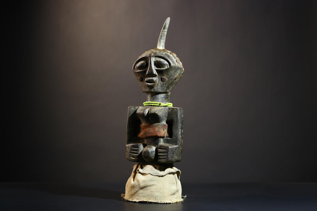 African Songye Kifwebe Figure | Tribal Art from Congo & Zambia | Unique Handcrafted Decor | Ethnic Cultural Collectible -G4769