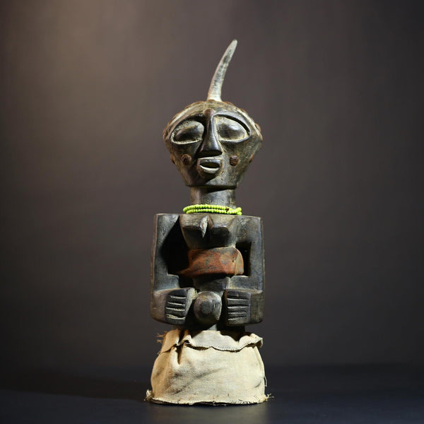 African Songye Kifwebe Figure | Tribal Art from Congo & Zambia | Unique Handcrafted Decor | Ethnic Cultural Collectible -G4769