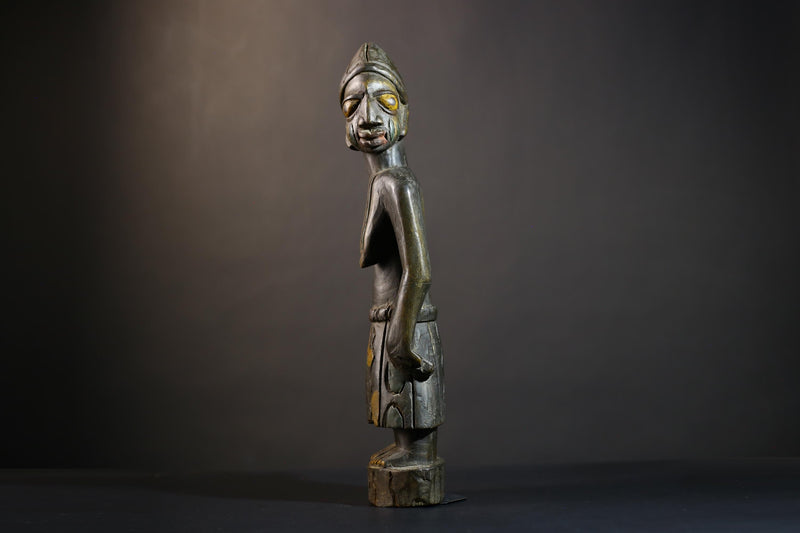 African Buyu Slave Figurine | Unique Tribal Art Piece | Handcrafted Decor | Cultural Collectible | Congo Zambia Heritage Gift -G4761