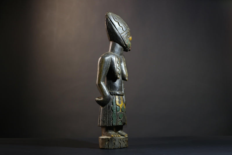 African Buyu Slave Figurine | Unique Tribal Art Piece | Handcrafted Decor | Cultural Collectible | Congo Zambia Heritage Gift -G4761