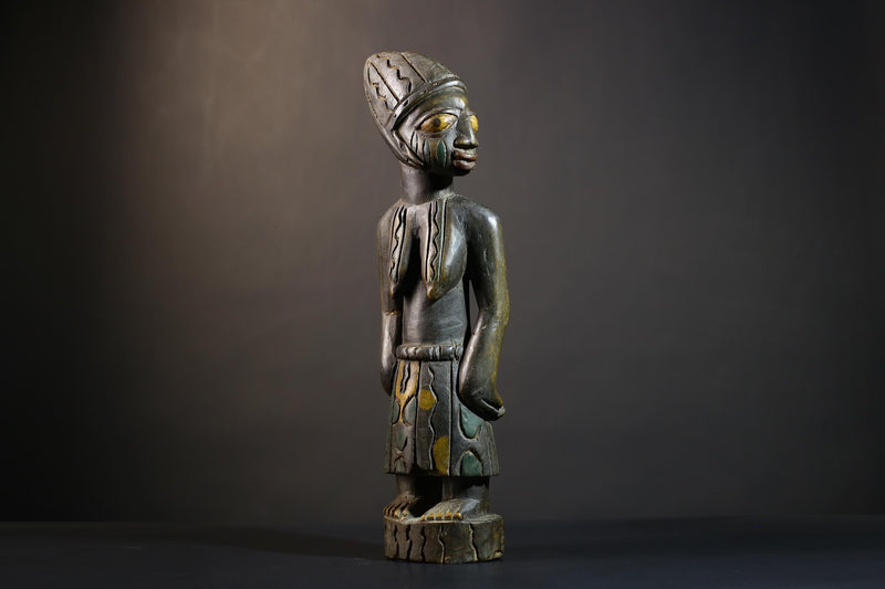 African Buyu Slave Figurine | Unique Tribal Art Piece | Handcrafted Decor | Cultural Collectible | Congo Zambia Heritage Gift -G4761