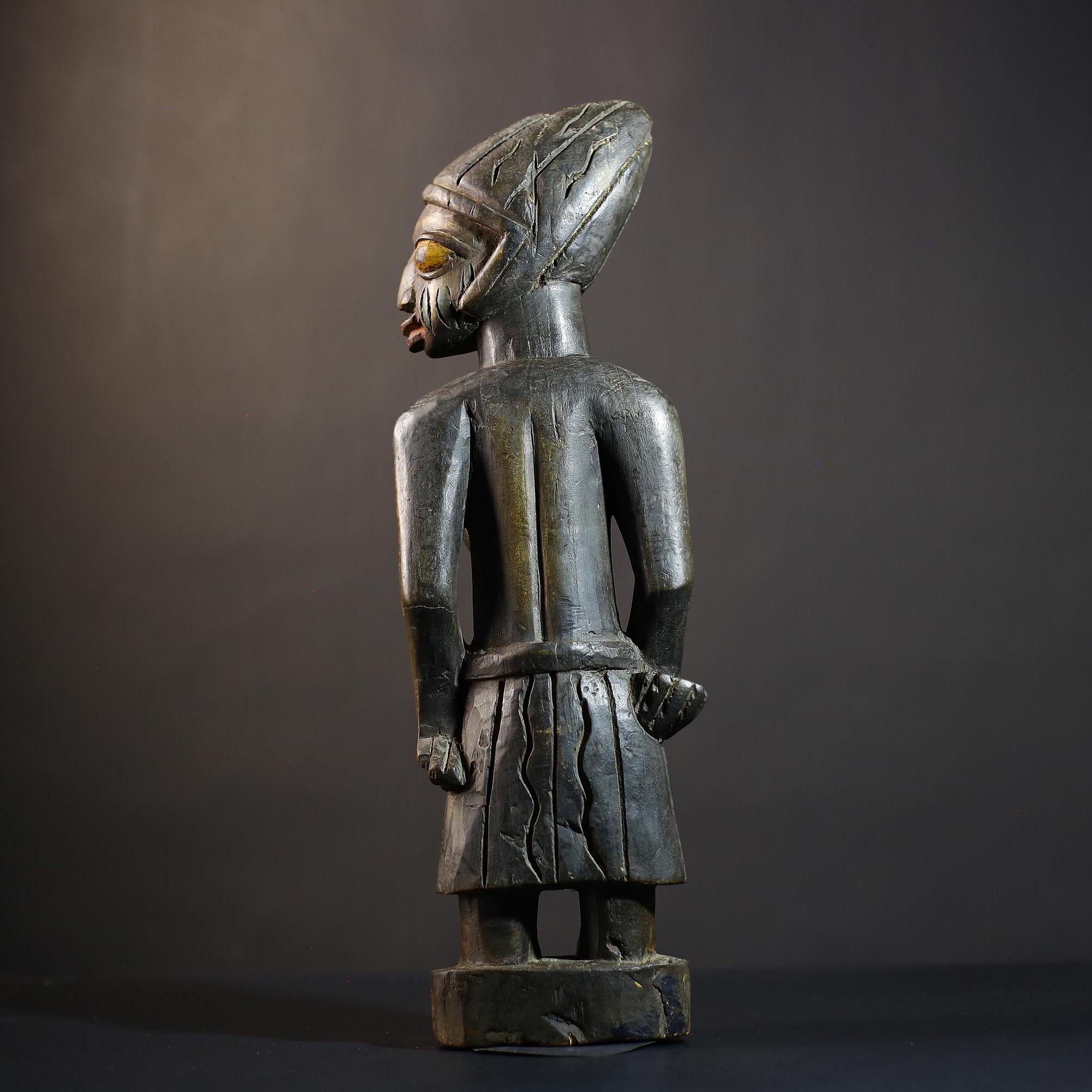 African Buyu Slave Figurine | Unique Tribal Art Piece | Handcrafted Decor | Cultural Collectible | Congo Zambia Heritage Gift -G4761