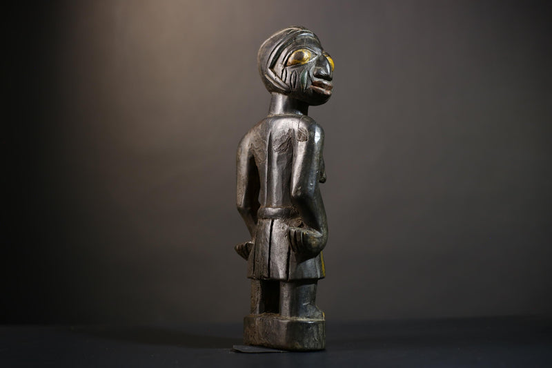 African Buyu Slave Figurine | Unique Tribal Art from Congo | Handmade Decorative Piece | Cultural Heritage Collectible-G4760