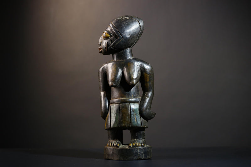 African Buyu Slave Figurine | Unique Tribal Art from Congo | Handmade Decorative Piece | Cultural Heritage Collectible-G4760