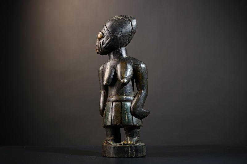 African Buyu Slave Figurine | Unique Tribal Art from Congo | Handmade Decorative Piece | Cultural Heritage Collectible-G4760