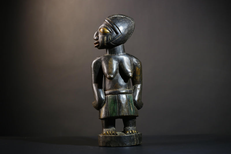 African Buyu Slave Figurine | Unique Tribal Art from Congo | Handmade Decorative Piece | Cultural Heritage Collectible-G4760