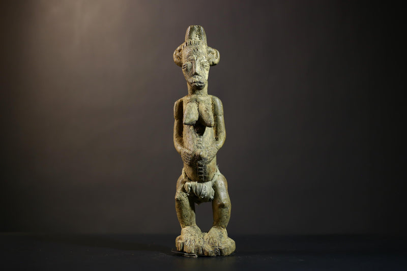 African Tribal Art Figurine | Baule Spirit Spouse | Unique Decorative Piece | Ethnic Home Decor | Handcrafted Artisan Gift  -G4758