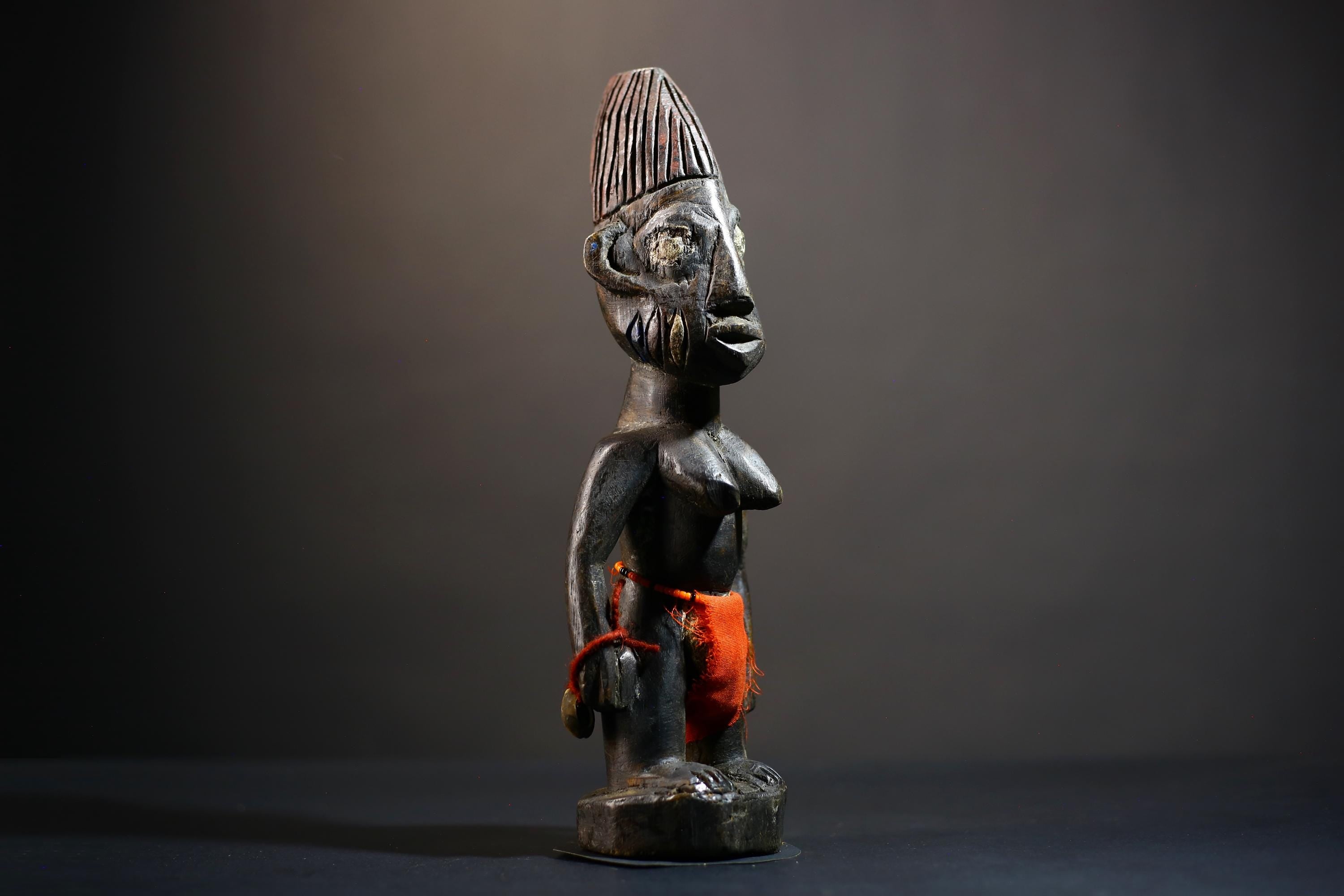 African Yoruba Male Twin Figure | Saki Oyo Traditional Craft | Unique Cultural Art | Handmade Decor | Collectible Statue Piece-G4782