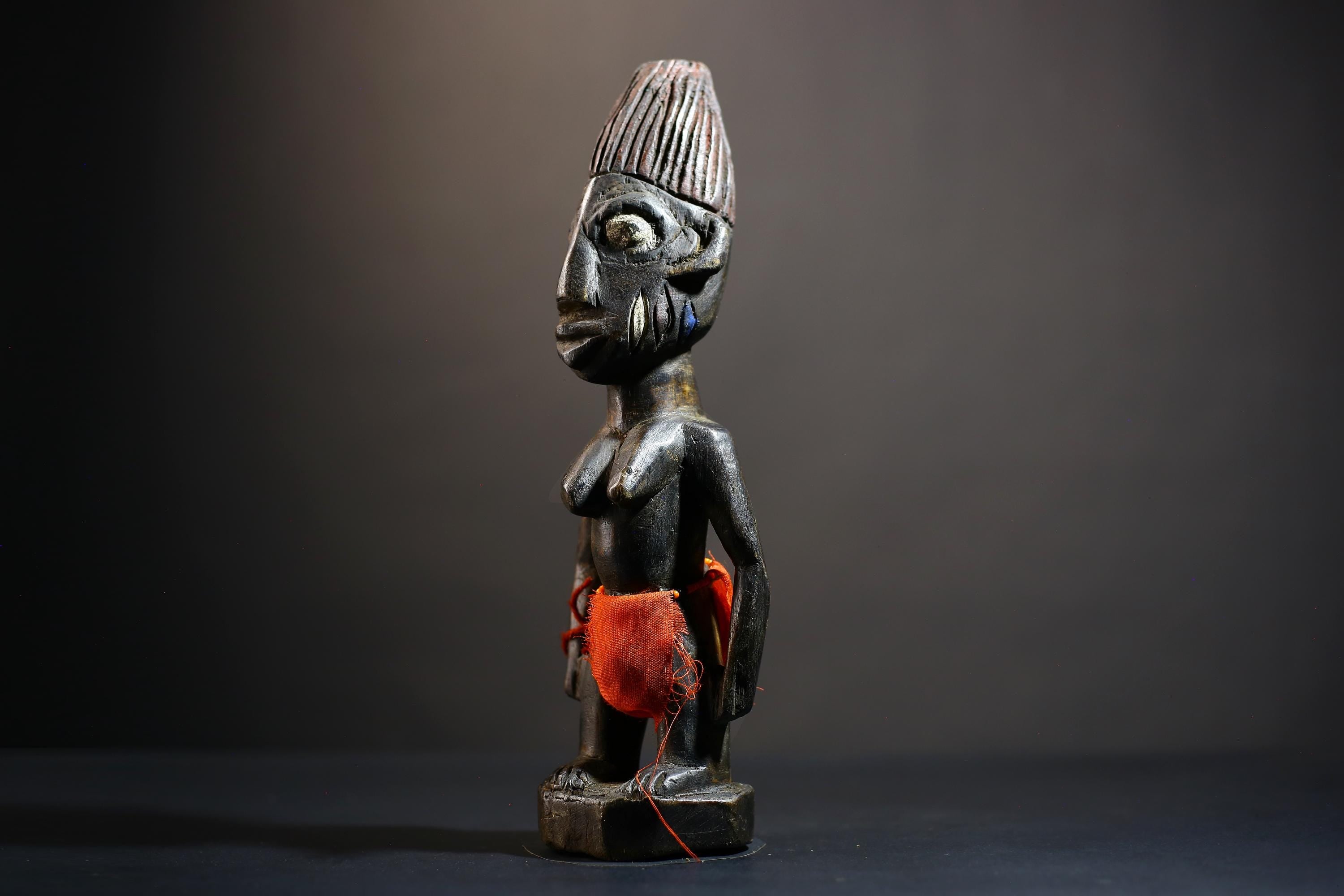 African Yoruba Male Twin Figure | Saki Oyo Traditional Craft | Unique Cultural Art | Handmade Decor | Collectible Statue Piece-G4782