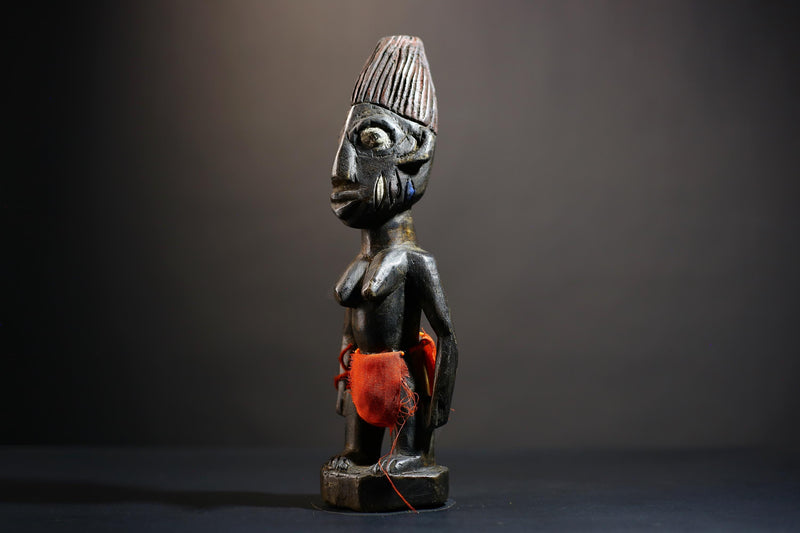 African Yoruba Male Twin Figure | Saki Oyo Traditional Craft | Unique Cultural Art | Handmade Decor | Collectible Statue Piece-G4782