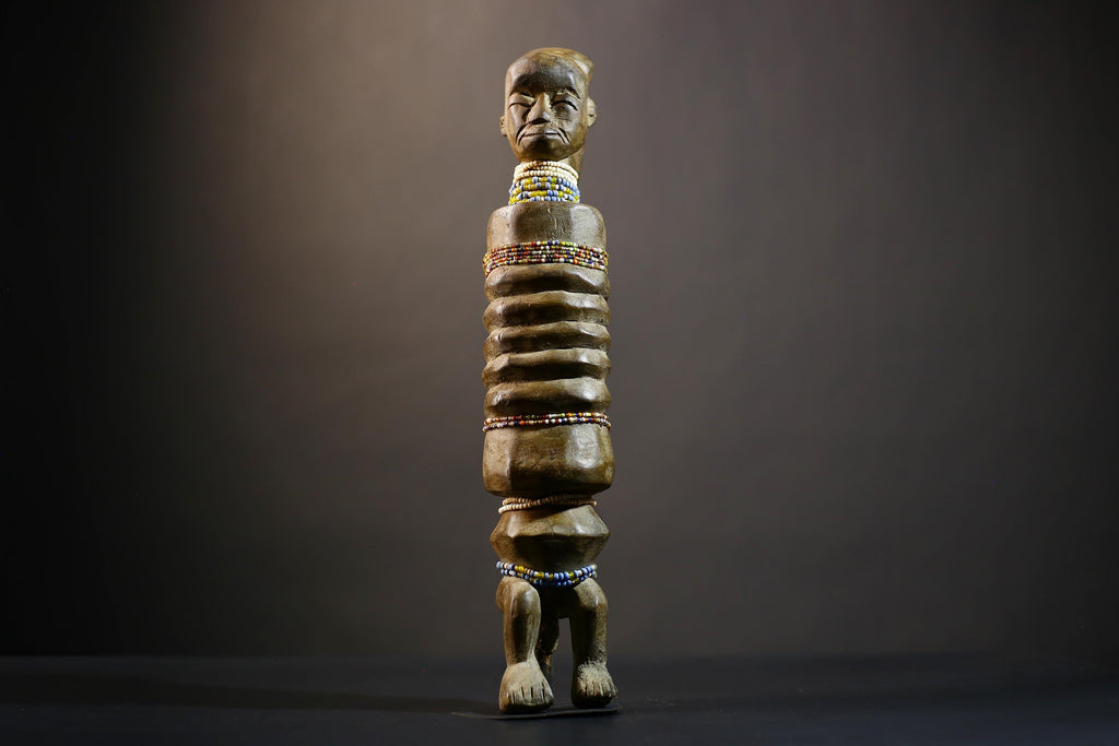 African Senufo Wooden Degele Mask | Tribal Art Decoration | Hand-Carved Ceremony Figure | Unique Wall Art | Authentic Cultural Piece -G4779