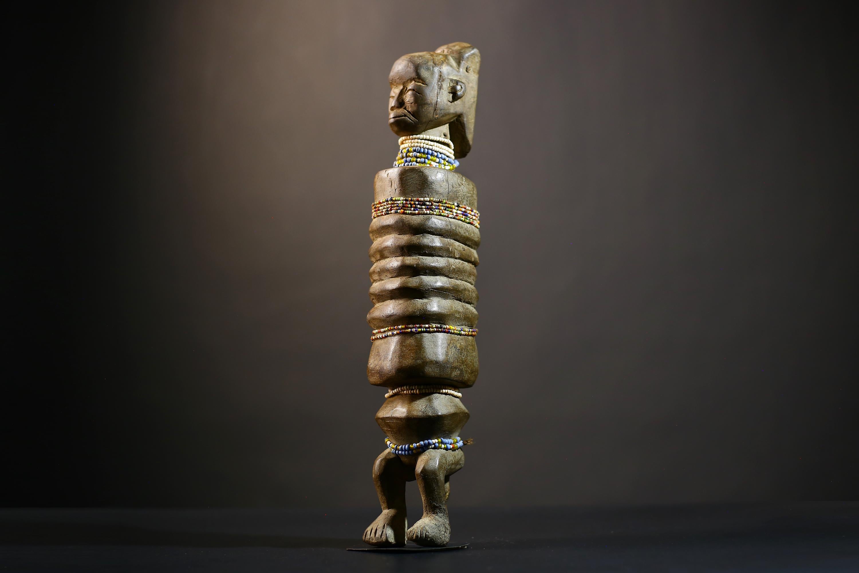 African Senufo Wooden Degele Mask | Tribal Art Decoration | Hand-Carved Ceremony Figure | Unique Wall Art | Authentic Cultural Piece -G4779