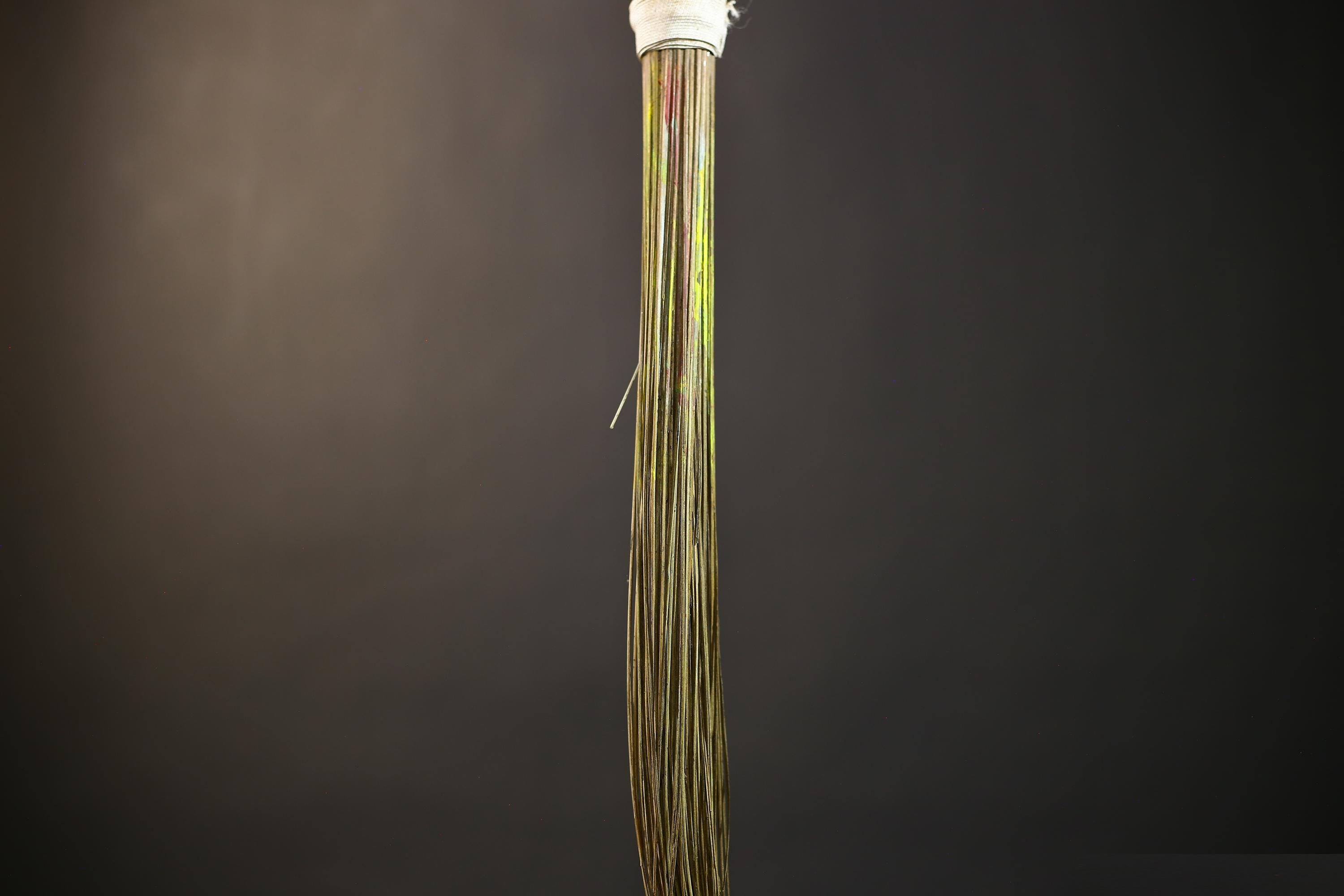 African Traditional Fly Whisk Handmade Straw | Tribal Ceremonial Decor | Unique Cultural Accent | Artisan Home Decoration Piece-G4777