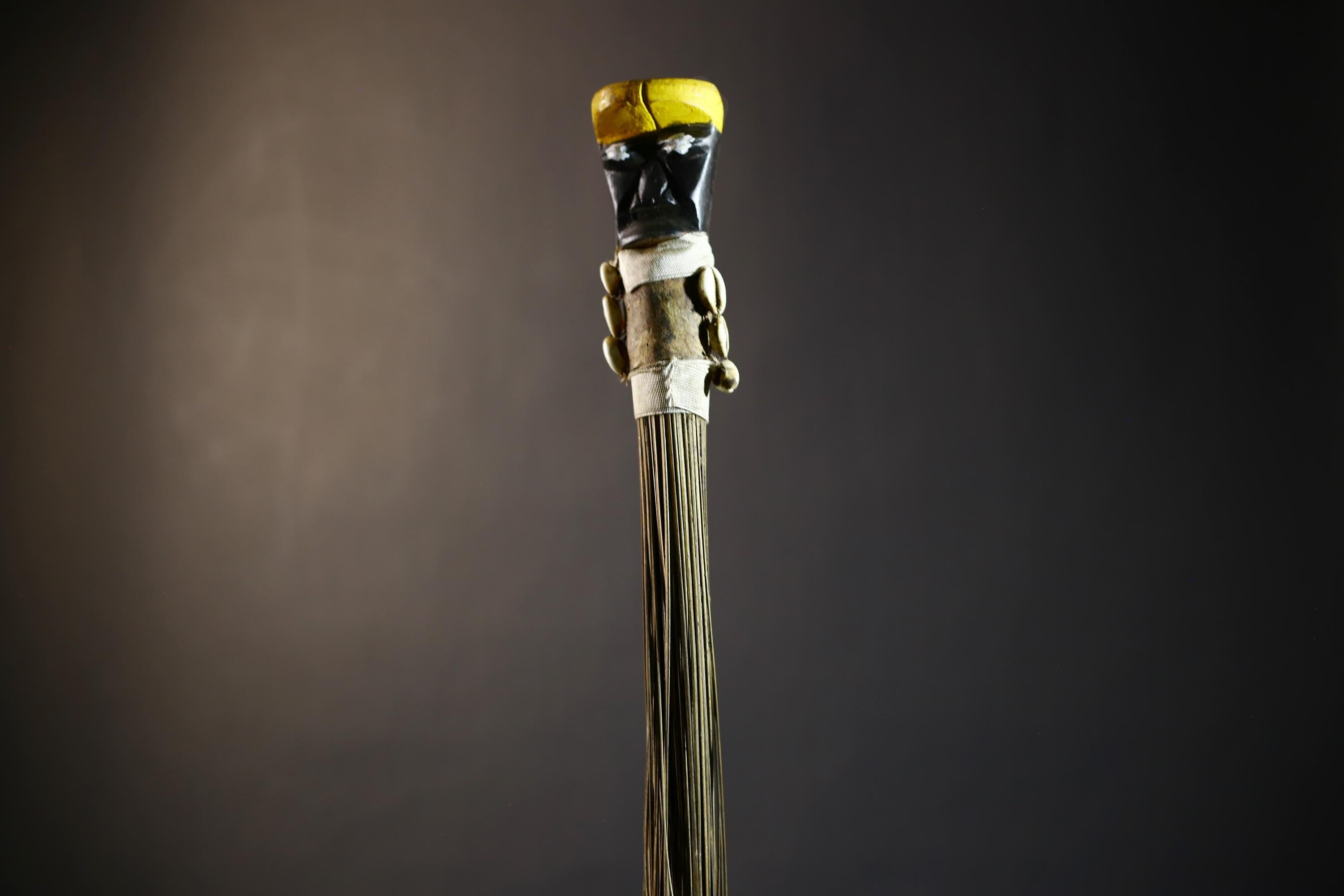 African Handcrafted Fly Whisk Unique Decorative Artisan Craft | Home Accent Accent | Cultural Heritage Art | Ethnic Design Piece-G4772