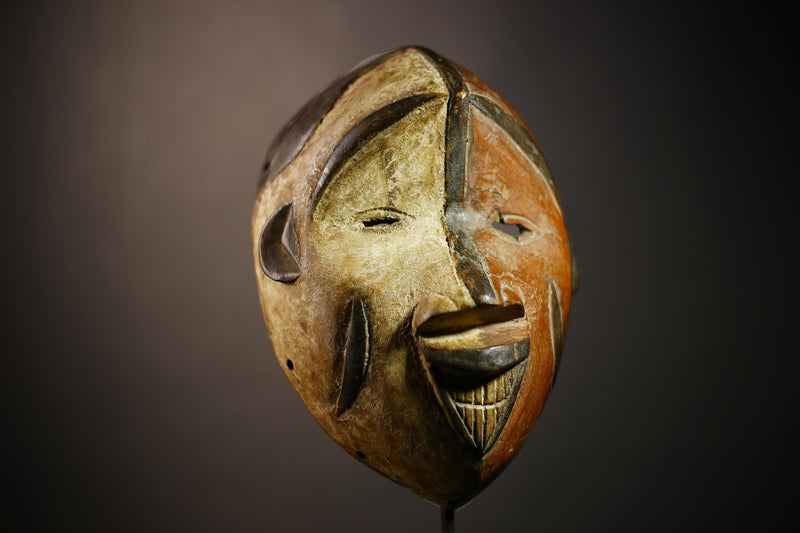 African Igbo Mask Handmade Wooden Art Decor Unique Tribal Wall Accent Gift | Ethnic Home Decor | Collectible Cultural Piece -G4632